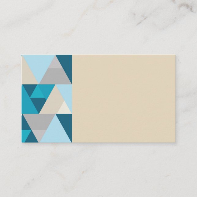 Light Blue/Vanilla Geometric Business Cards (Front)