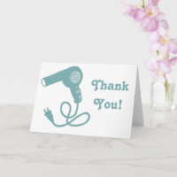 Light Blue Vintage Hairdryer Custom Thank You