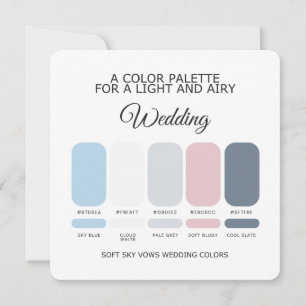 Light Blue Wedding Colour Palette Elegant Weddigs Invitation