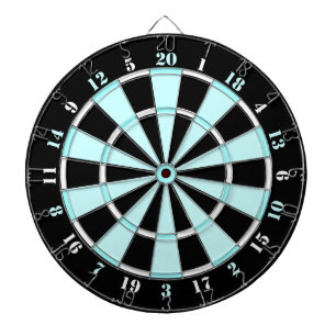 Light Blue, White and Black Dartboard