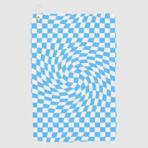 Light Blue & White Chequered Chequerboard Pattern 