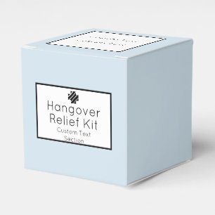 Light Blue & White Hangover Relief Kit Favour Box