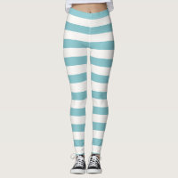 Light Blue & White Stripes Winter Halloween