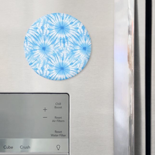 Light Blue White Tie Dye Magnet (In Situ (Fridge))