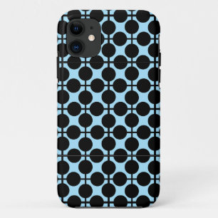 Light blue with black geometric iPhone 11 case