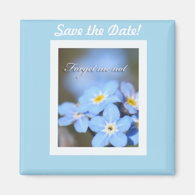 Light Blue with Forget Me Nots Magnet (Front)