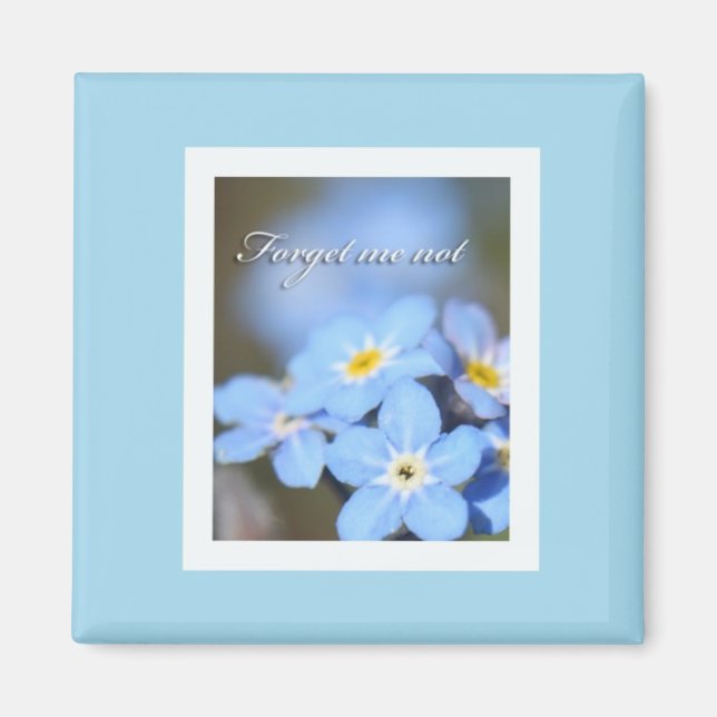 Light Blue with Forget Me Nots Magnet (Front)