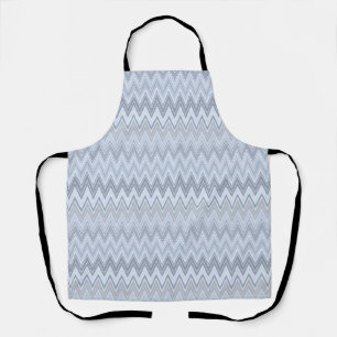 Light blue zigzag  apron
