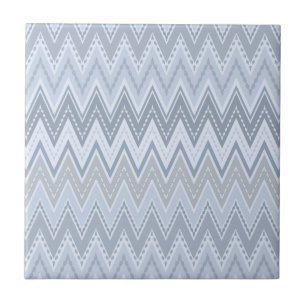 Light blue zigzag  ceramic tile