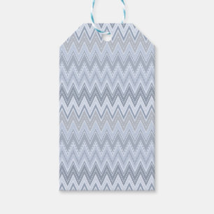 Light blue zigzag gift tags