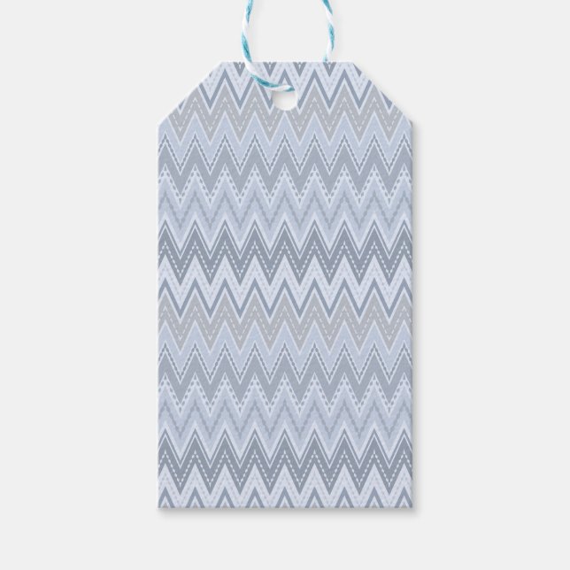Light blue zigzag gift tags (Front)