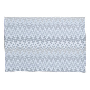 Light blue zigzag pillowcase