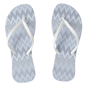 Light blue zigzag thongs