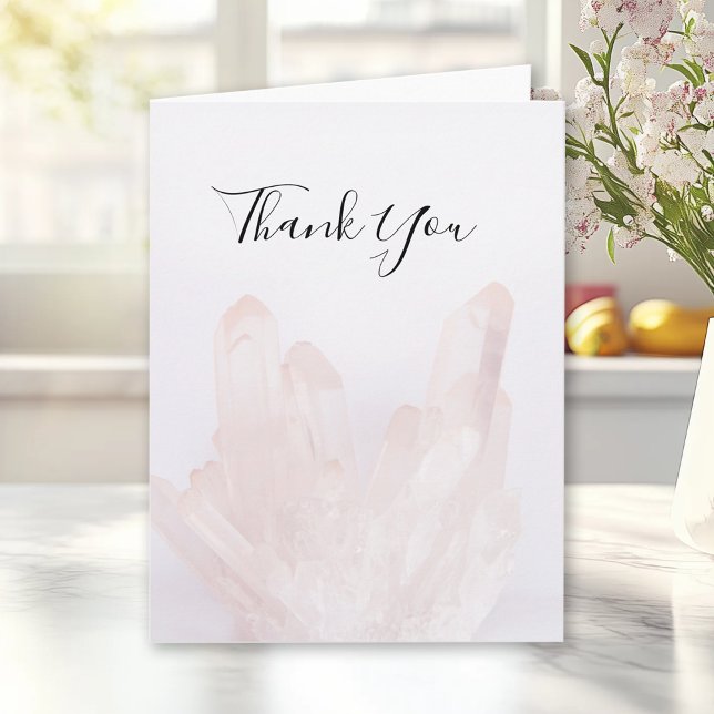 Light Blush Pink Crystals Wedding Thank You (Creator Uploaded)