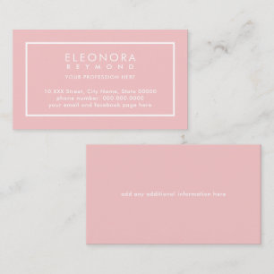 Light-Blush-Pink Elegant Business Card