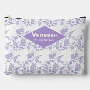 Light boho flowers. accessory pouch