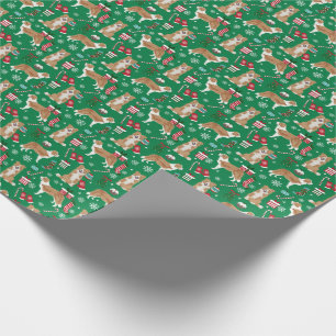 Light Border Collie Dog Christmas Wrapping Paper