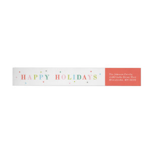 Light Bright Return Address, Wrap Around Label