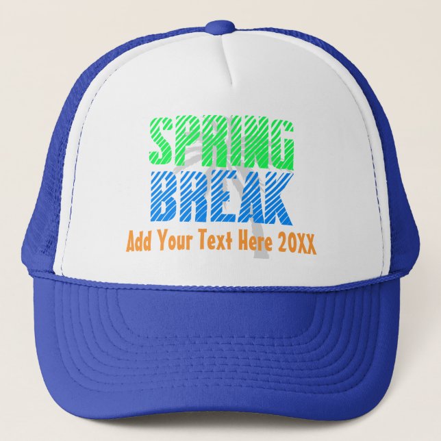 Light Bright Spring Break Trucker Hat (Front)
