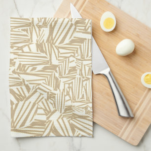 Light broun or wood dashes, brown and white. tea towel