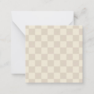 Light Brown and Off White Chequerboard Card