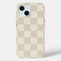 Light Brown and Off White Chequerboard