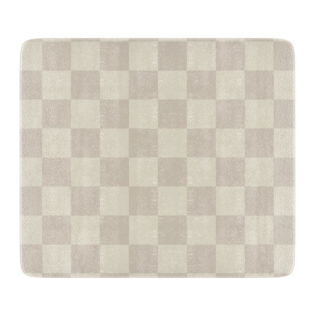 Light Brown and Off White Chequerboard Cutting Board (Front)