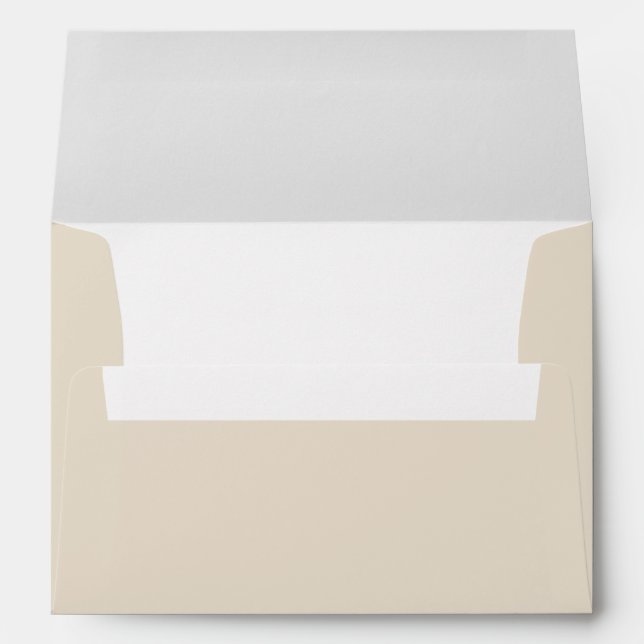 Light Brown and White Elegant Modern Envelope (Back (Bottom))