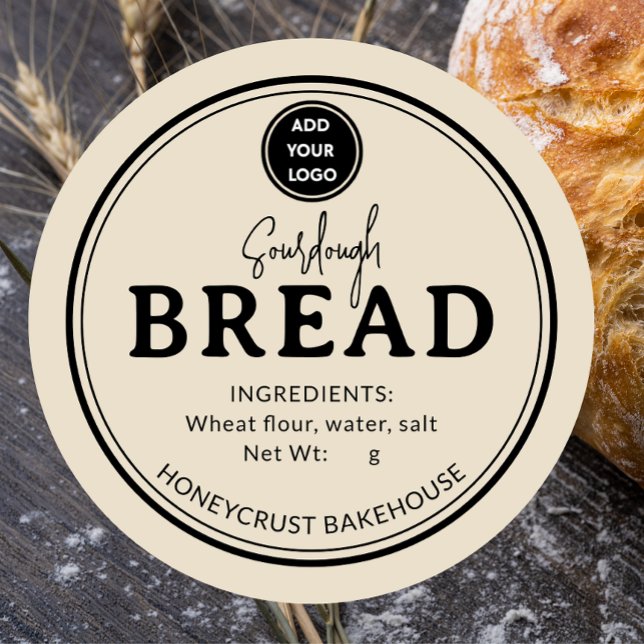 Light Brown Bakery Sourdough Bread Label Sticker (Creator Uploaded)