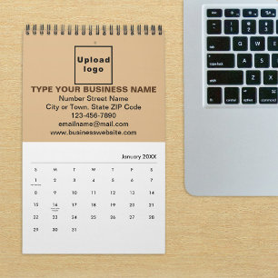 Light Brown Business Brand on Calendar