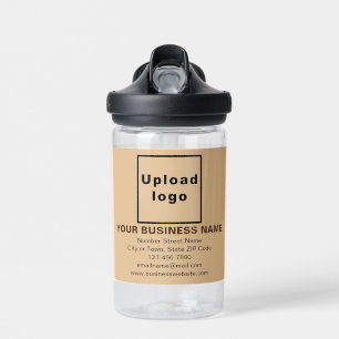 Light Brown Business Brand on Kids 14 oz Water Bottle