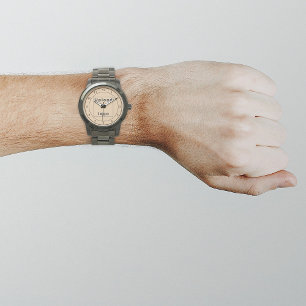 Light Brown Business Brand on Men's Watch