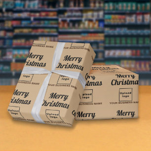 Light Brown Business Christmas Wrapping Paper