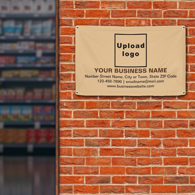 Light Brown Centre-Aligned Business Banner (Creator Uploaded)