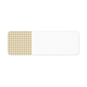 Light brown check pattern. Beige gingham. Return Address Label