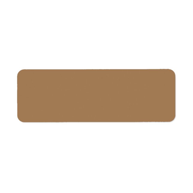 Light Brown, Coffee Return Address Label (Front)