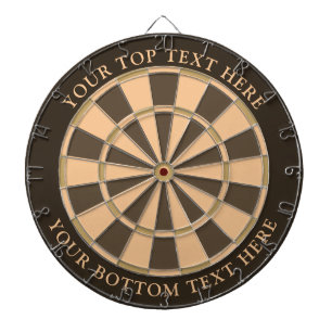 Light Brown Colours Dartboard with Custom Text