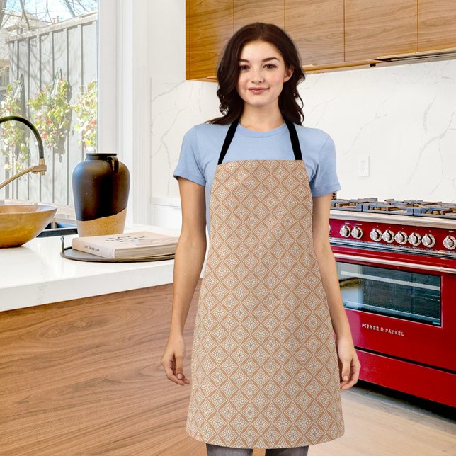 Light Brown Diamonds Pattern Apron (Creator Uploaded)