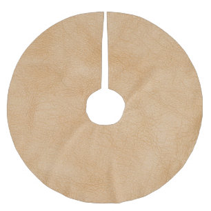 Light brown, leather texture background. brushed polyester tree skirt