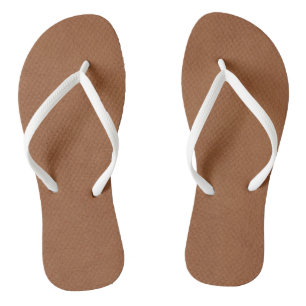 Light Brown Leather's Digital Print Thongs