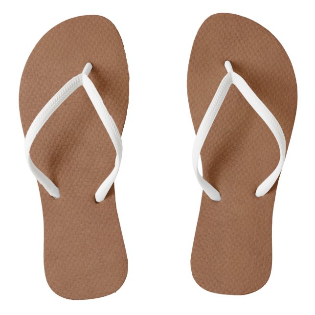 Light Brown Leather's Digital Print Thongs (Footbed)