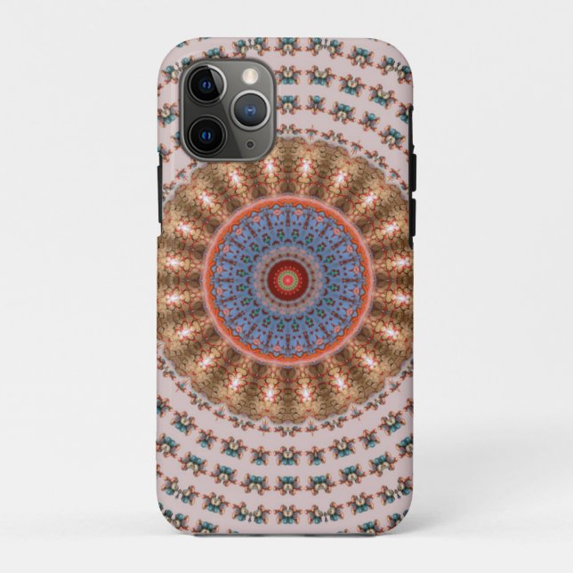 Light Brown Mandala Wheel Case-Mate iPhone Case (Back)