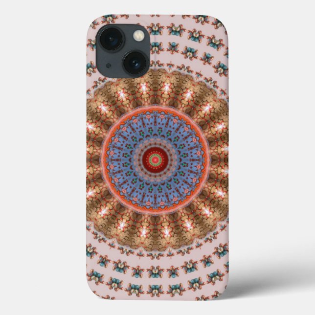 Light Brown Mandala Wheel Case-Mate iPhone Case (Back)