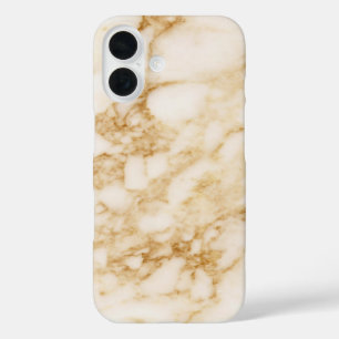 Light Brown Marble iPhone 16 Case