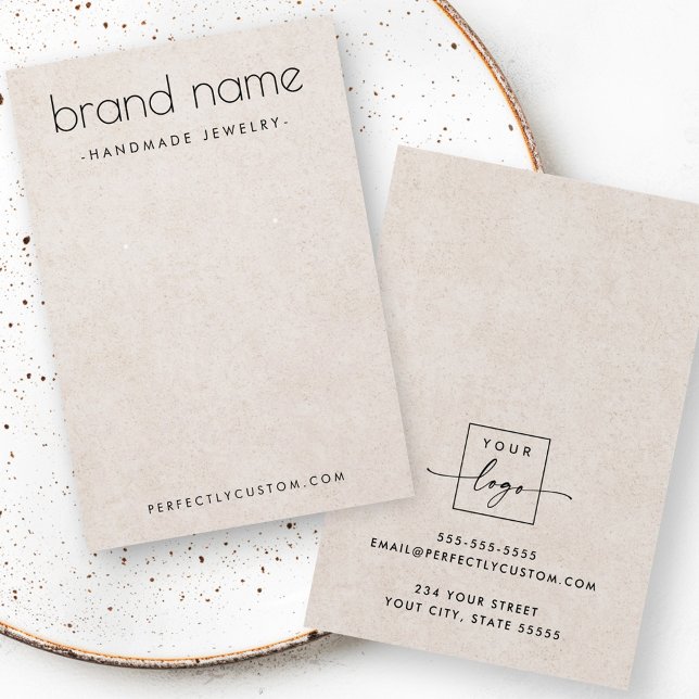 Light brown texture modern earring display card (Light brown texture modern earring display card)