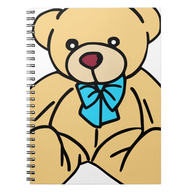 Light Brown Traditional Teddy Bear Notebook (Front)