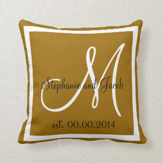 Light Brown  Wedding keepsake pillow