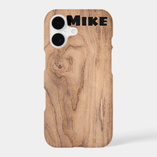 Light Brown Wood Grain Personalised Name