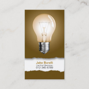Light Bulb Brown Business Card