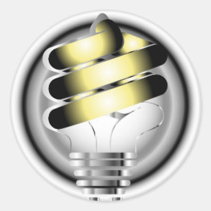 Light Bulb Classic Round Sticker
